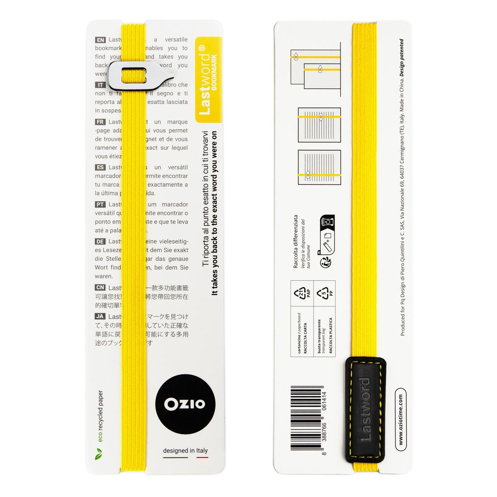 Papeterie - Marque-page, Lastword - Jaune - OZIO TIME