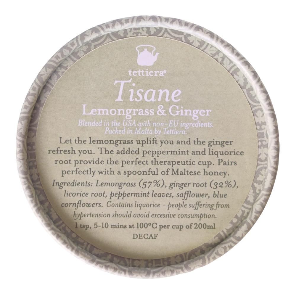 Coffee and tea - Tettiera Lemongrass and Ginger Standard Tube 50g - TETTIERA