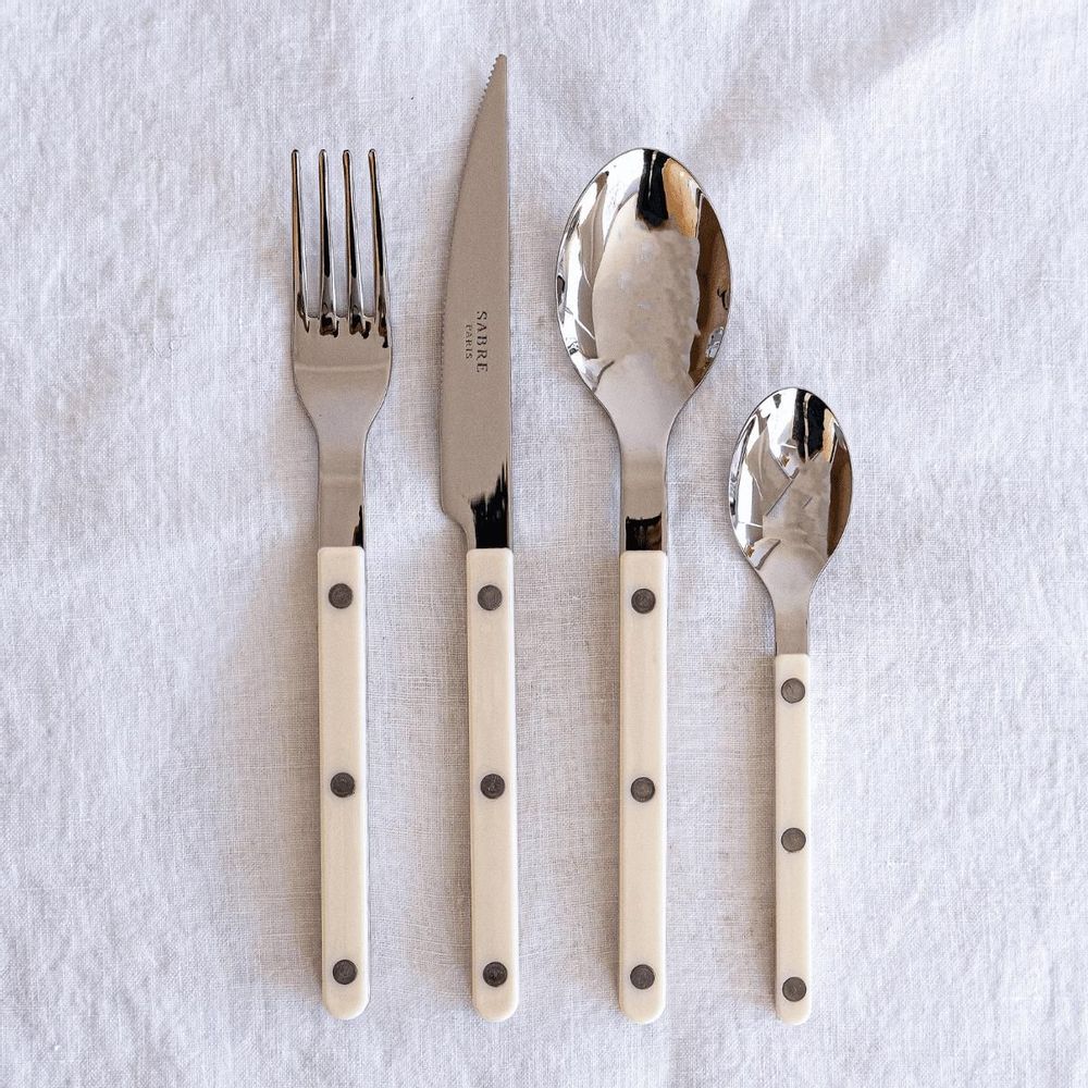 Ménagères - Set de 4 couverts de table - Bistrot, Ivoire - SABRE PARIS