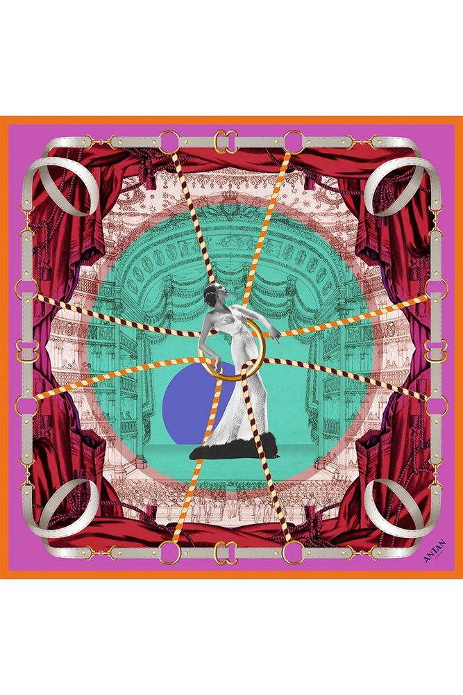 Foulards et écharpes - Carré Soie 100 - Onato - Pink - ANTAN CRÉATIONS