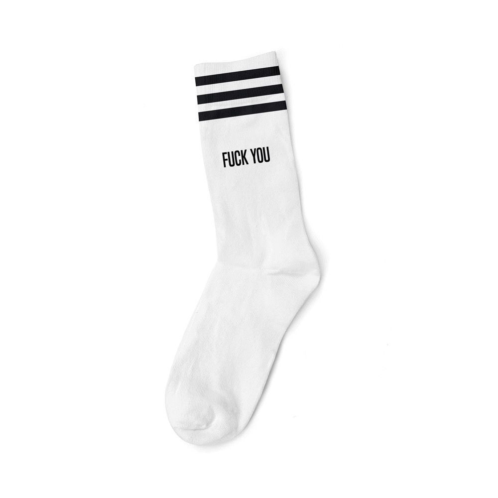 Chaussettes - FUCK YOU BLACK - WHITE SOCKS - MOTHER SOCKER