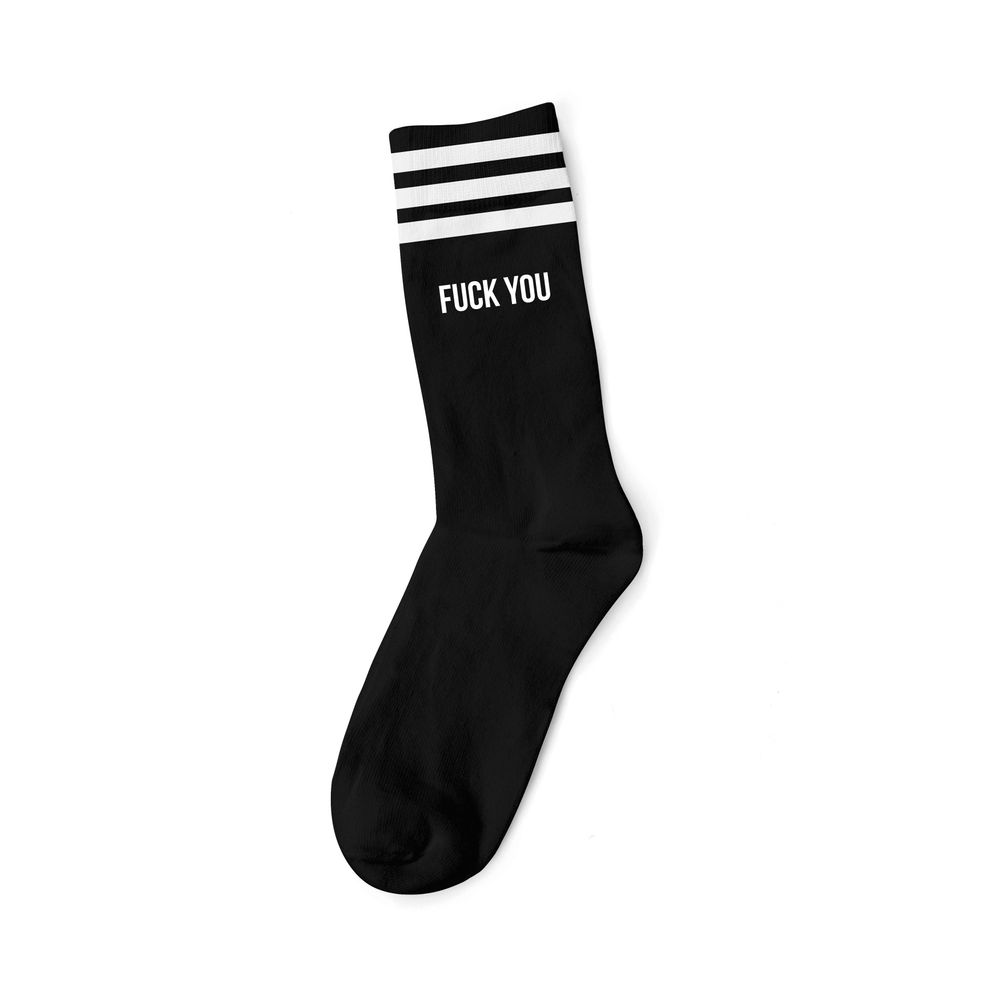 Chaussettes - FUCK YOU WHITE - BLACK SOCKS - MOTHER SOCKER