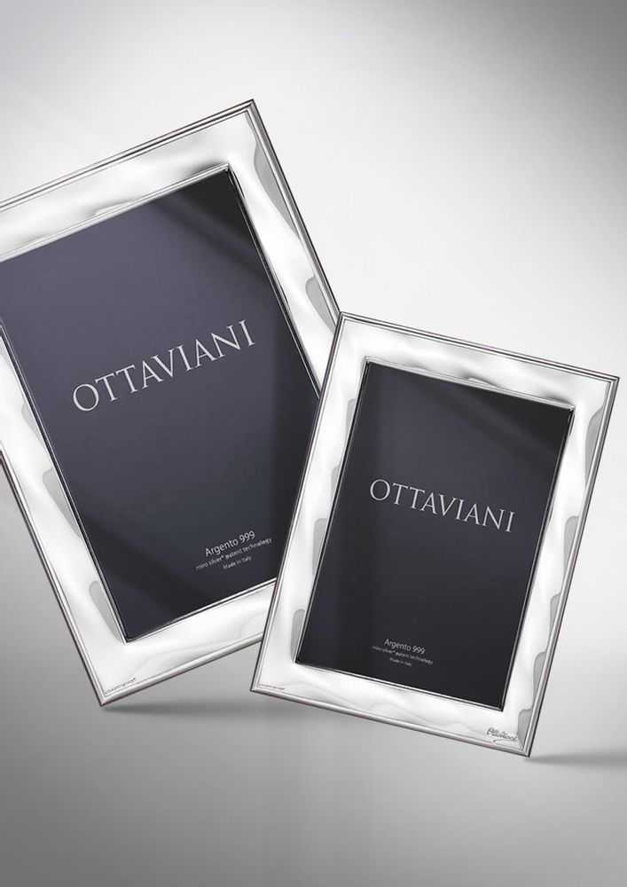 Decorative objects - Photoframe with silver Miro Silver "Riflessi" - OTTAVIANI