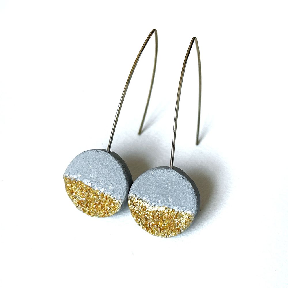 Jewelry - Inès concrete earrings handmade in Paris - ICY MOUSE