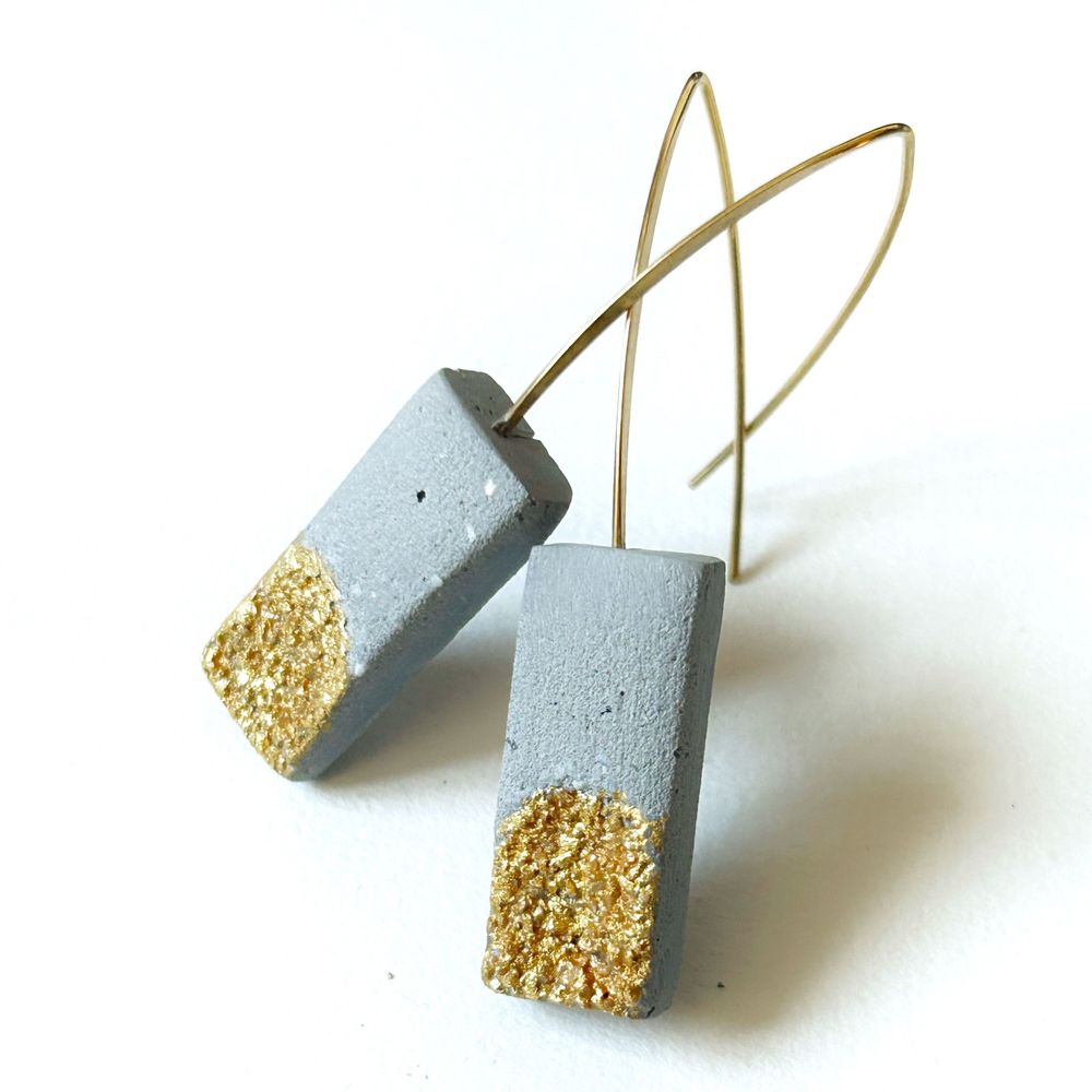 Jewelry - Inès concrete earrings handmade in Paris - ICY MOUSE