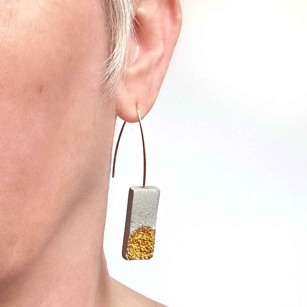 Jewelry - Inès concrete earrings handmade in Paris - ICY MOUSE