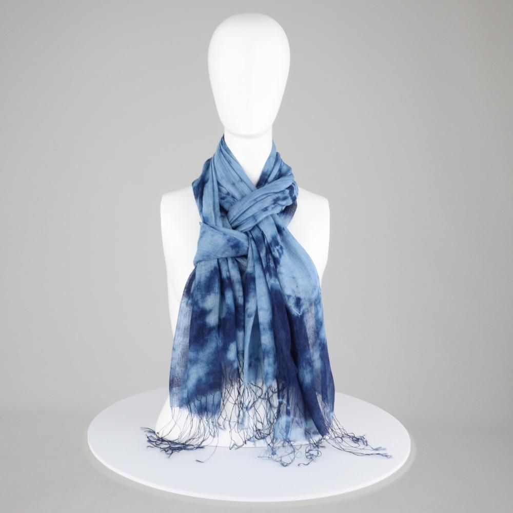 Foulards et écharpes - Écharpes à teindre à l'indigo - SANXIA BLUE