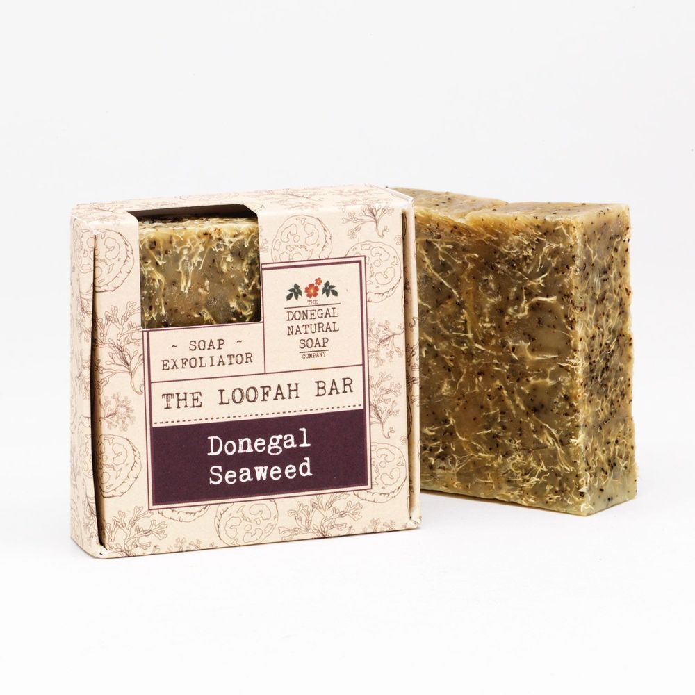 Soaps - Donegal Seaweed Loofah Exfoliator Soap - DONEGAL NATURAL SOAP COMPANY