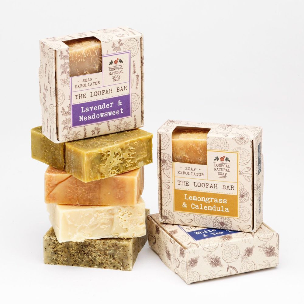 Soaps - Donegal Seaweed Loofah Exfoliator Soap - DONEGAL NATURAL SOAP COMPANY