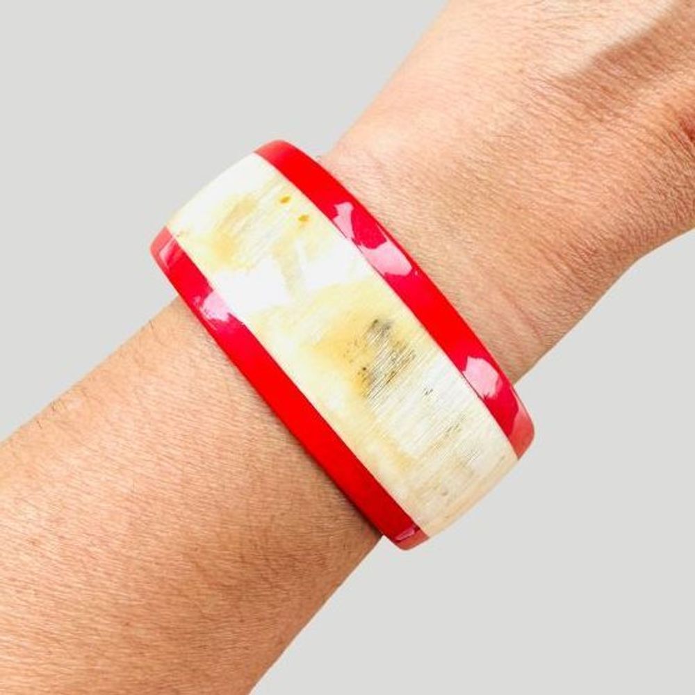 Gifts - BRACELET, 3 CM BANGLE - RASPBERRY - ATELIER1811