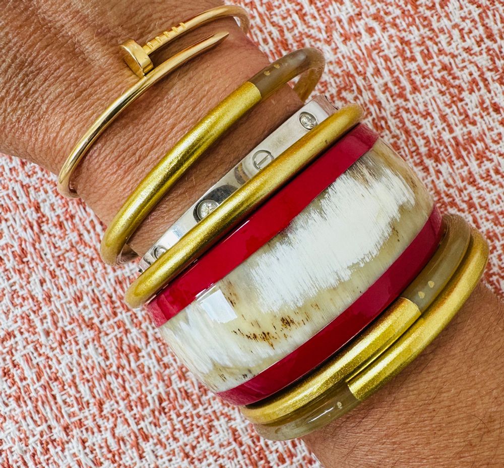 Gifts - BRACELET, 3 CM BANGLE - RASPBERRY - ATELIER1811