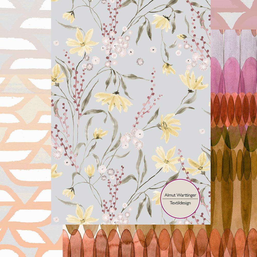 Wallpaper - Designs for Home Textiles and Wallpaper - ALMUT WARTTINGER TEXTILEDESIGN