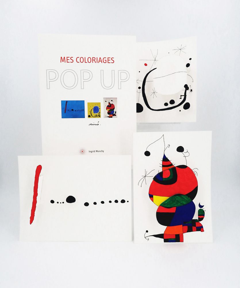 Other wall decoration - Customizable POP UP card - DIY - Joan MIRO - COLORIAGES POPUP