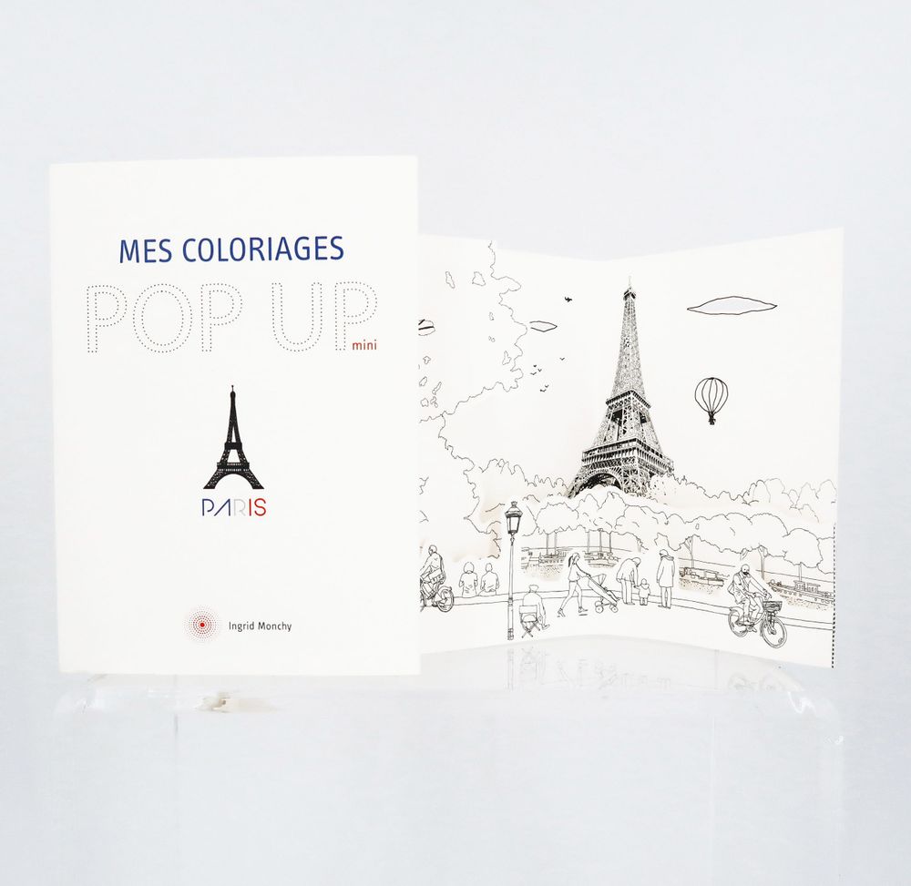 Objets de décoration - Carte POP UP personnalisable - DIY - Le MINI Tour Eiffel - COLORIAGES POPUP