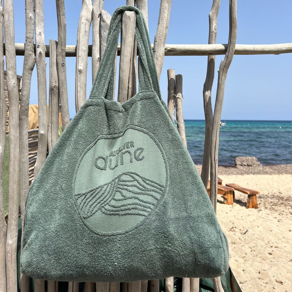 Sacs et cabas - Maxi Totebag - sac week end - coton BIO - Sauge - ATELIER DUNE