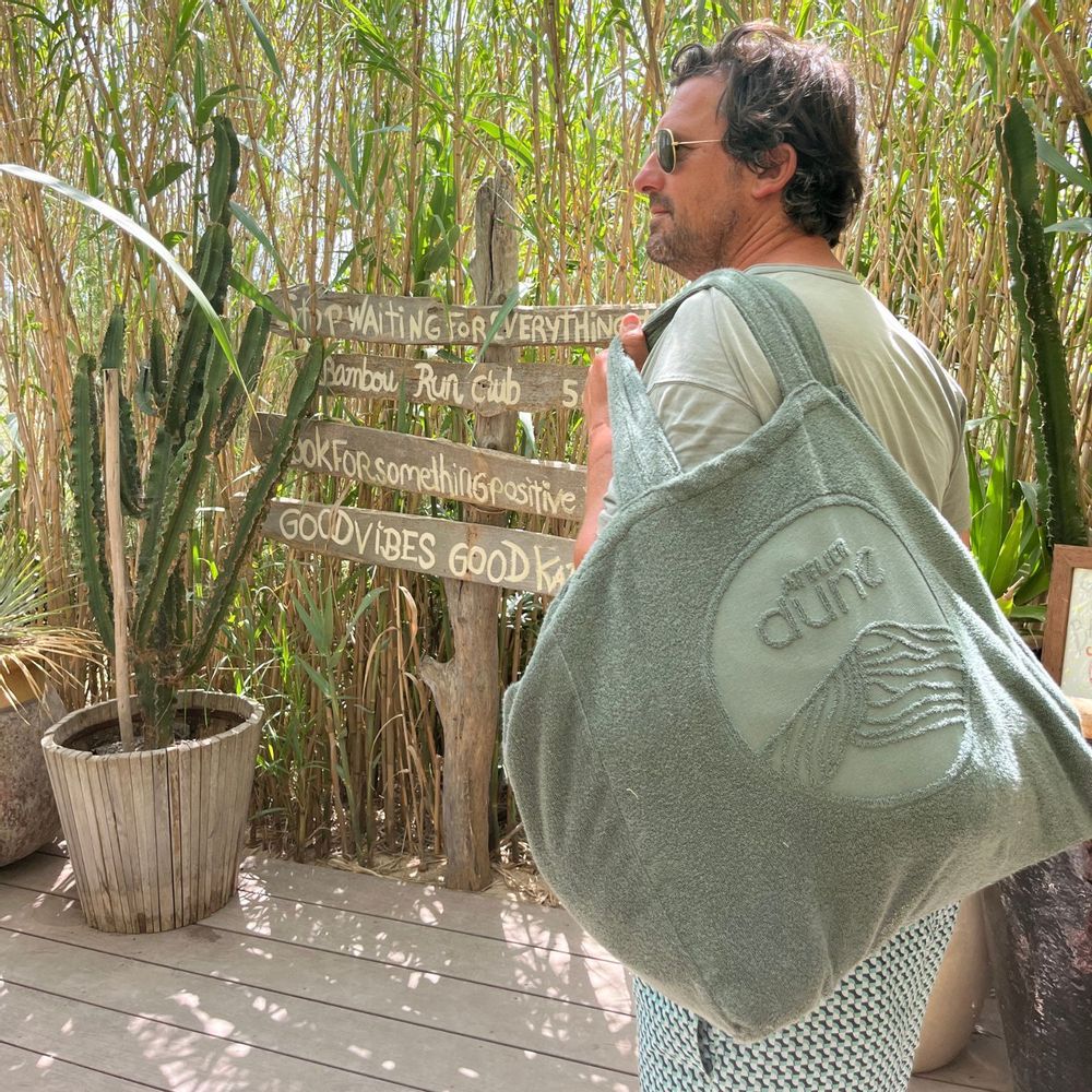 Sacs et cabas - Maxi Totebag - sac week end - coton BIO - Sauge - ATELIER DUNE