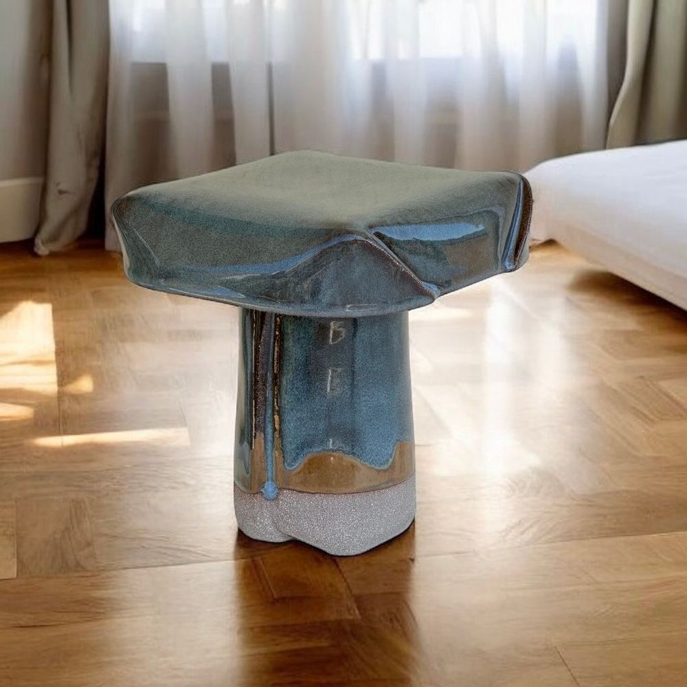 Objets design - TABLE DE CHEVET EN GRÈS - LUNA - DI VINCENZO POUJOULA