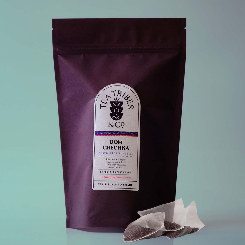 Café et thé - DOM GRECHKA - 20 sachets individuels en amidon de maïs - TEA TRIBES & CO.