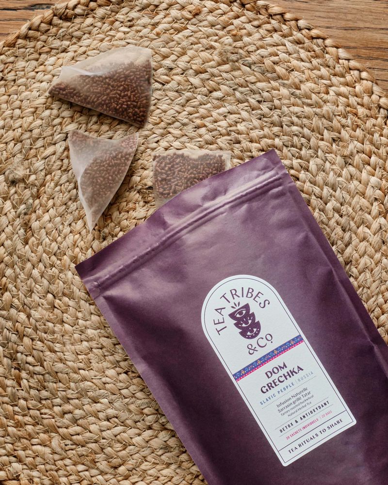 Café et thé - DOM GRECHKA - 20 sachets individuels en amidon de maïs - TEA TRIBES & CO.
