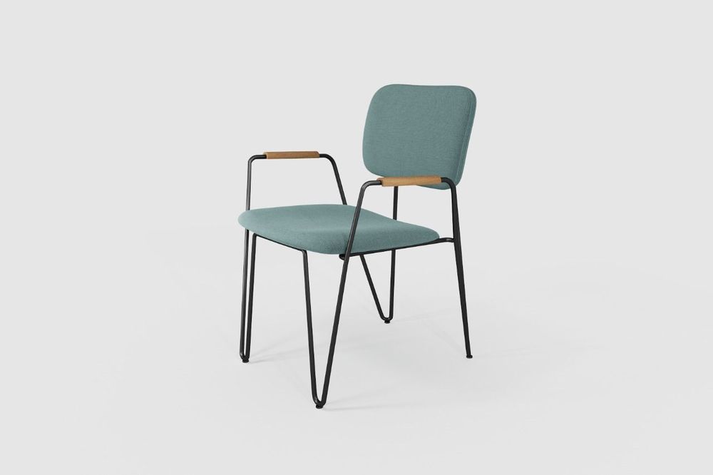 Chairs - "BRUNA" CHAIR WITH ARMS WITH FLEXIBLE BACKREST - ALESSANDRA DELGADO DESIGN