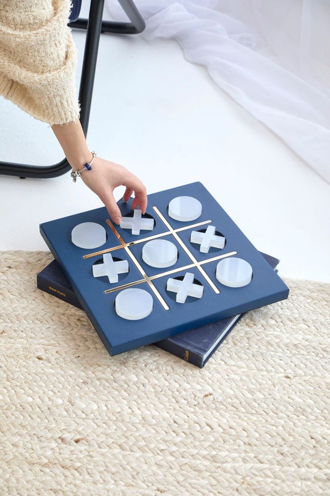 Design objects - Tic Tac Toe Game - Night Blue - MERN LIVING