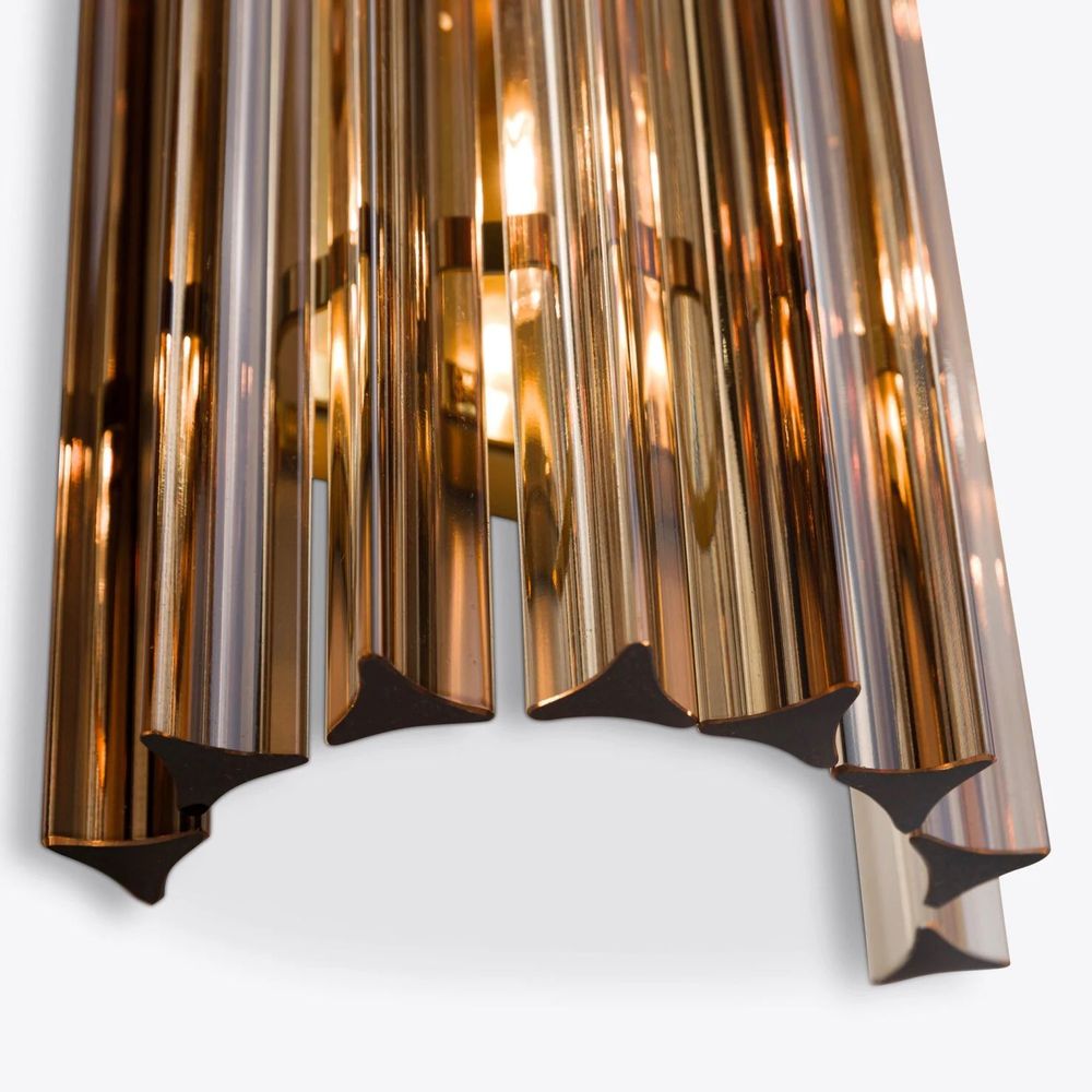 Wall lamps - Large Smoked Quartz Amaro wall Light - PURE WHITE LINES EUROPE