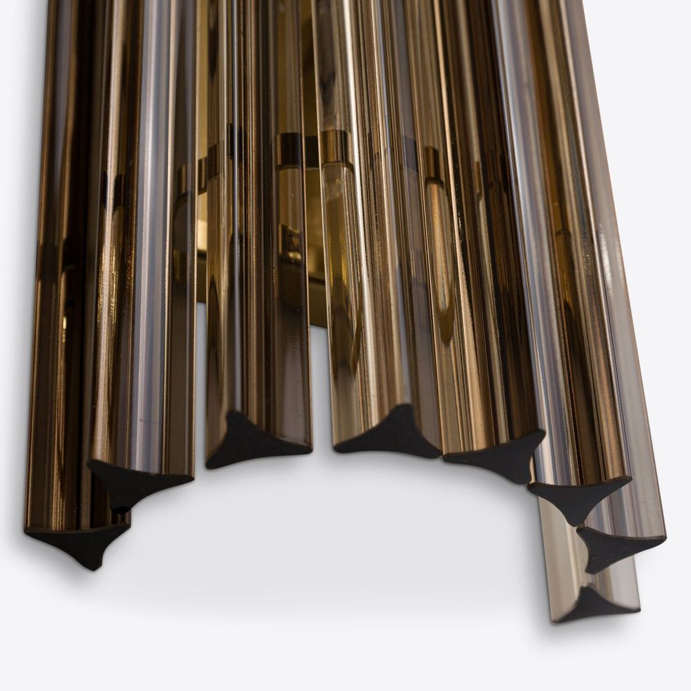 Wall lamps - Large Smoked Quartz Amaro wall Light - PURE WHITE LINES EUROPE
