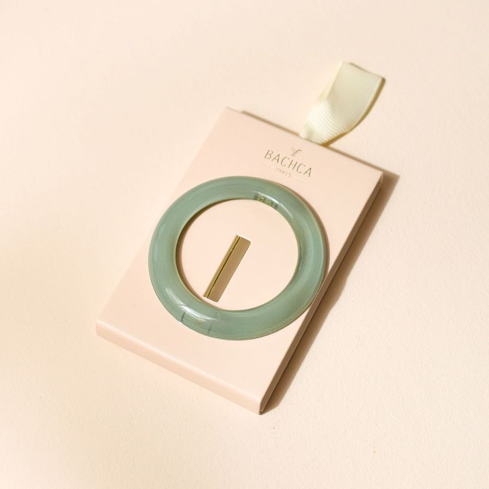Accessoires cheveux - Barrette ronde Vert d'eau - BACHCA