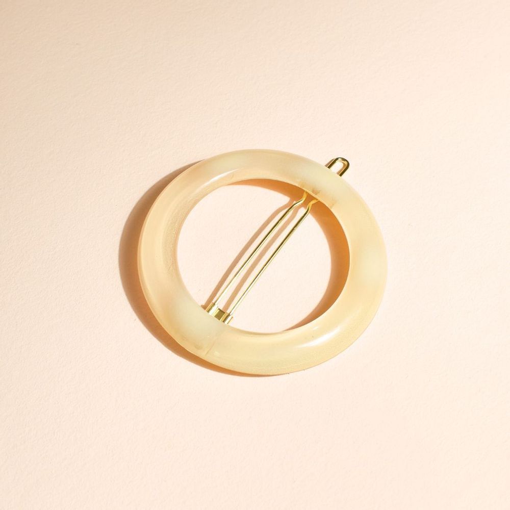 Hair accessories - Ivory round hair clip - BACHCA
