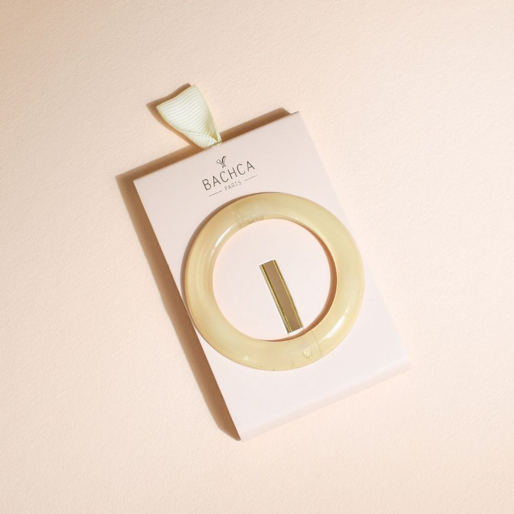 Hair accessories - Ivory round hair clip - BACHCA