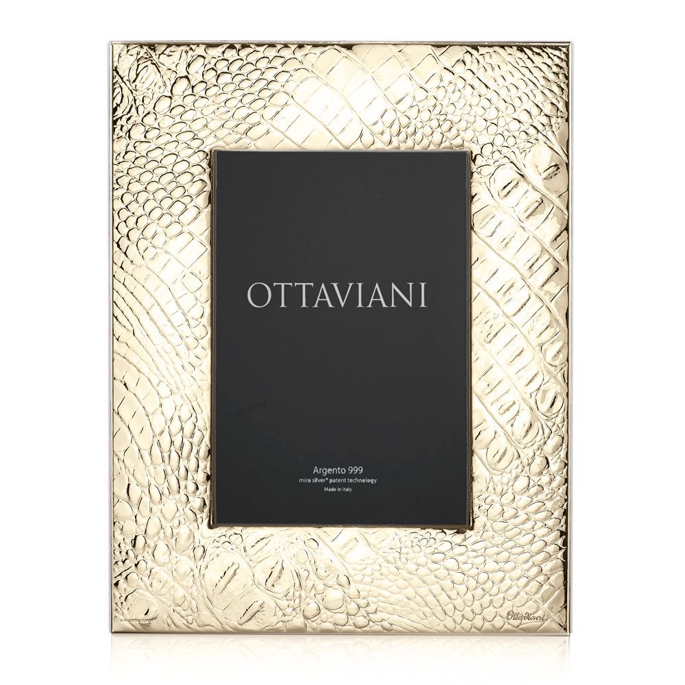 Objets de décoration - Cadre photo avec argent Miro Silver "Coccodrillo oro" - OTTAVIANI