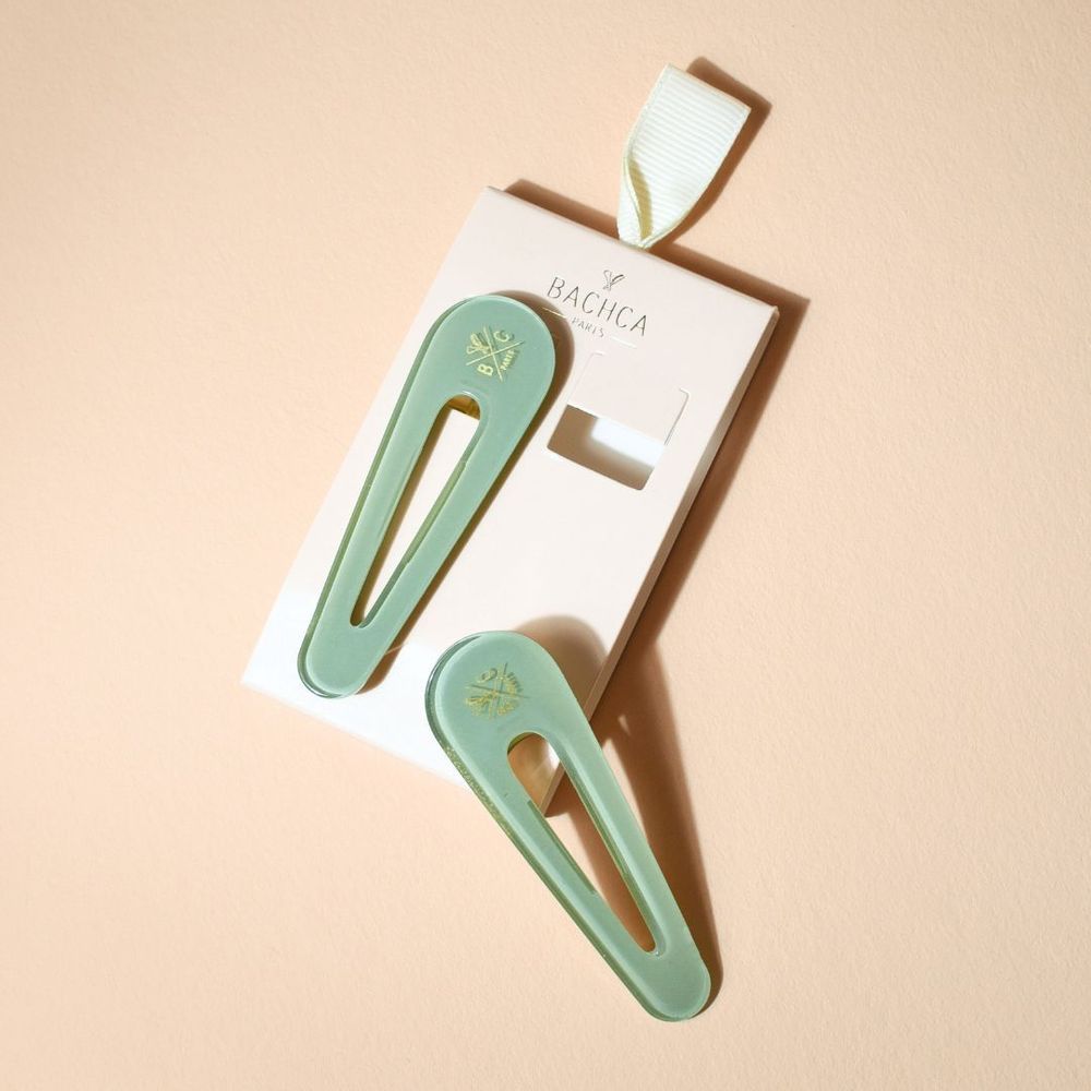 Accessoires cheveux - Barrettes Vert d'eau x2 - BACHCA