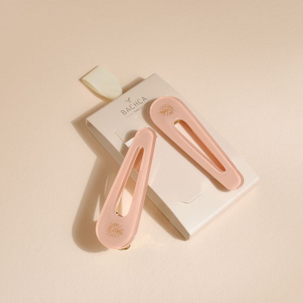 Accessoires cheveux - Barrettes Rose dragée x2 - BACHCA