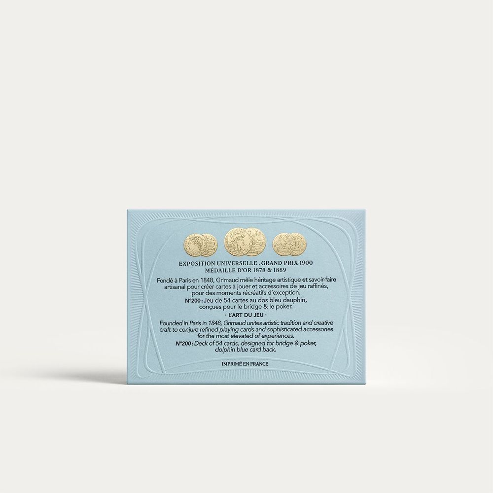 Coffrets et boîtes - N°200 - Cartes à Jouer (Bleu Dauphin) - GRIMAUD PARIS