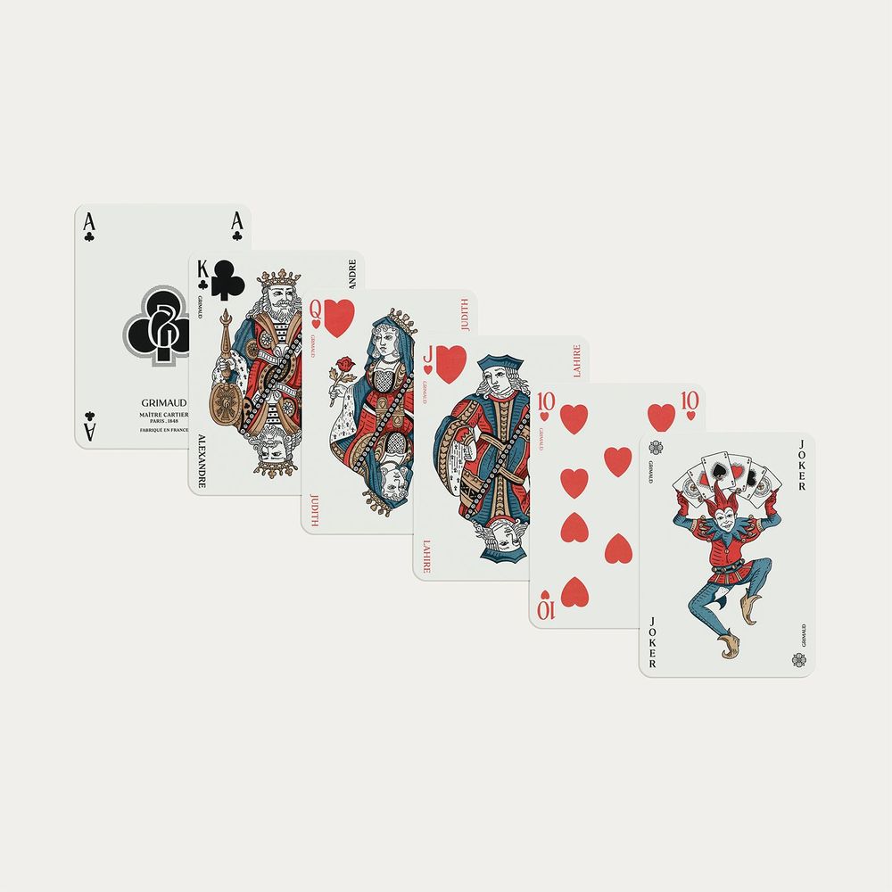Coffrets et boîtes - N°300 – Coffret Bridge 2 jeux de 54 cartes avec indices anglais - GRIMAUD PARIS