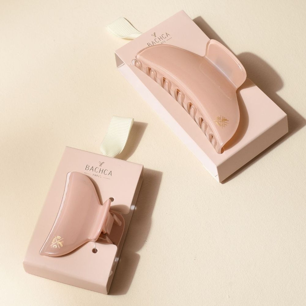 Accessoires cheveux - Grande pince Rose dragée - BACHCA