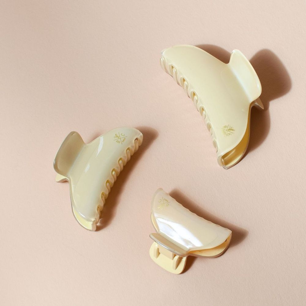 Accessoires cheveux - Pince Opaline Ivoire petit format - BACHCA