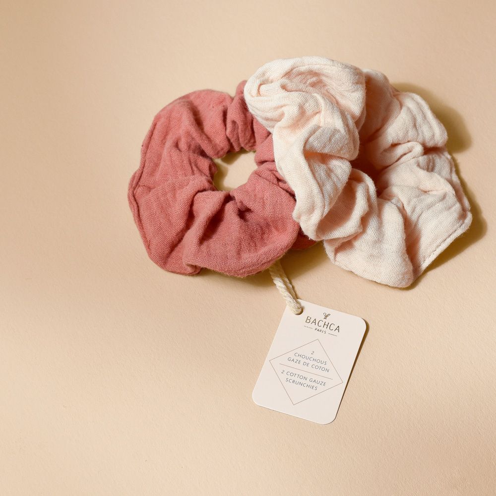 Accessoires cheveux - Chouchous gaze de coton x2 - BACHCA