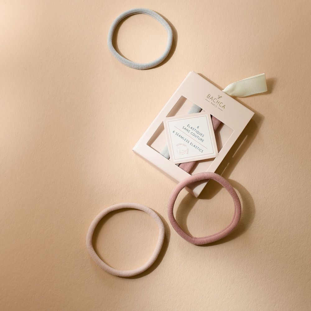 Accessoires cheveux - Elastiques sans couture pastel x6 - BACHCA