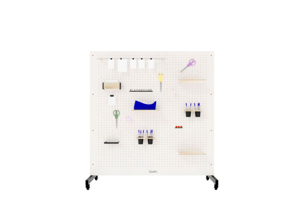 Wall ensembles - Mobile Pegboard Perforated Panel - QUARK