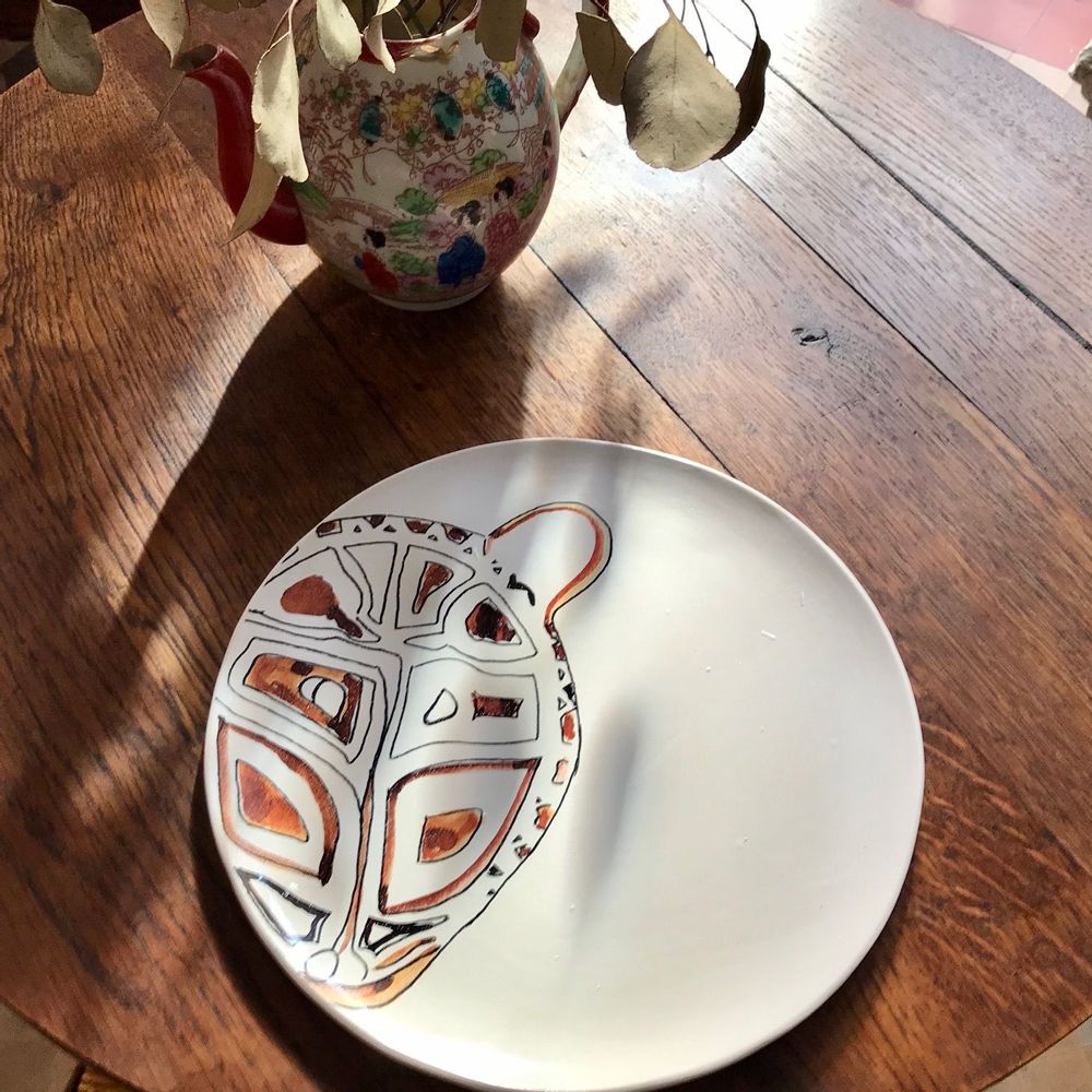 Formal plates - Reina del Darién watercolor plates - ETHIC & TROPIC CORINNE BALLY