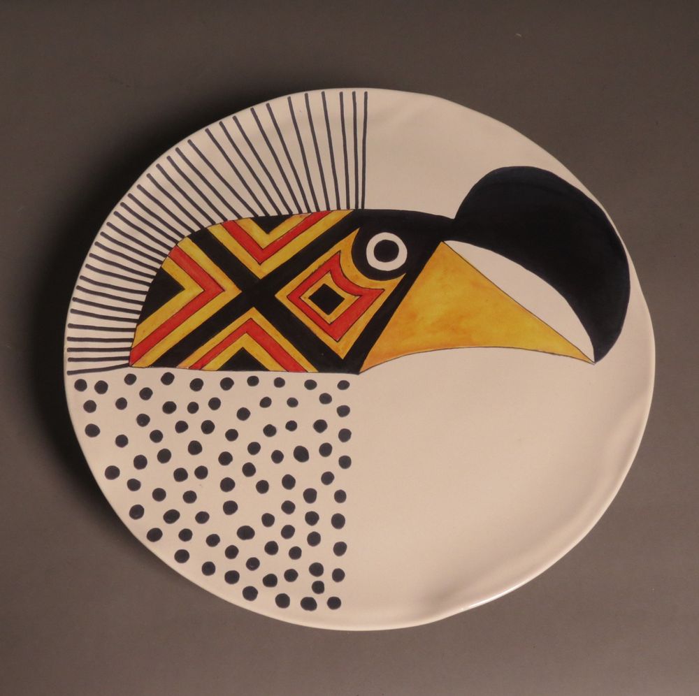Formal plates - Reina del Darién watercolor plates - ETHIC & TROPIC CORINNE BALLY