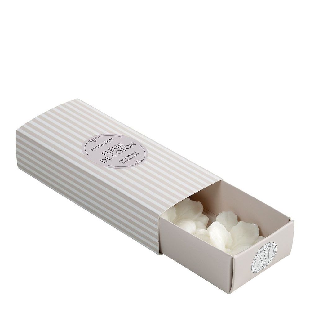 Diffuseurs de parfums - Coffret de 3 décors fondants en cire parfumée - Fleur de Coton - MATHILDE M.
