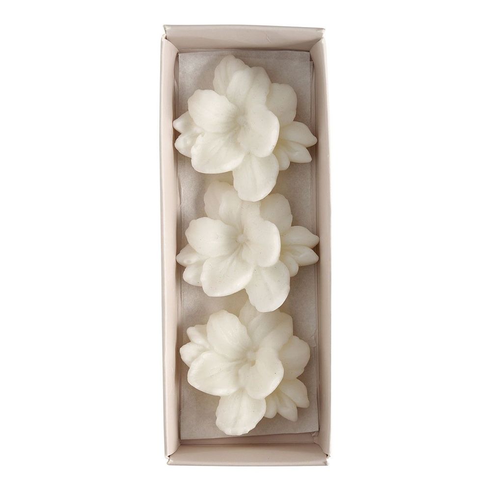 Diffuseurs de parfums - Coffret de 3 décors fondants en cire parfumée - Fleur de Coton - MATHILDE M.