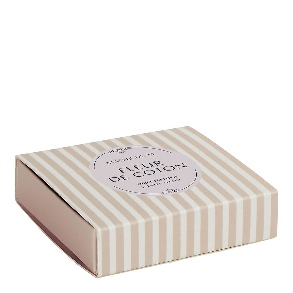 Diffuseurs de parfums - Boîte de 4 décors fondants en cire parfumée C?ur Noeud - Fleur de Coton - MATHILDE M.