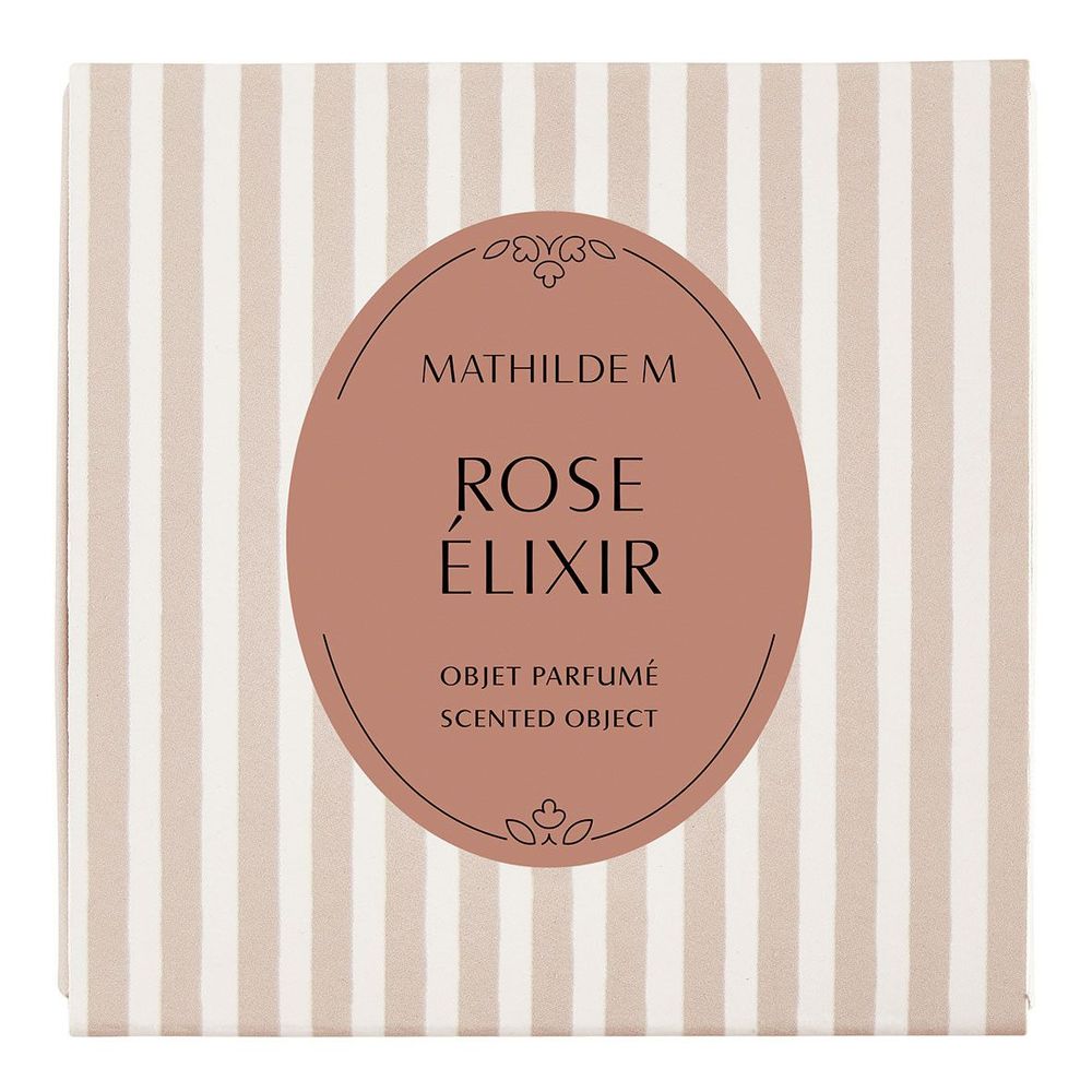 Diffuseurs de parfums - Boîte de 4 décors fondants en cire parfumée C?ur Brodé - Rose Élixir - MATHILDE M.