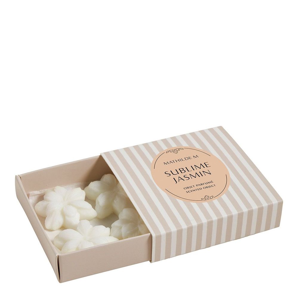 Diffuseurs de parfums - Boîte de 4 décors fondants Jasmin en cire parfumée - Sublime Jasmin - MATHILDE M.