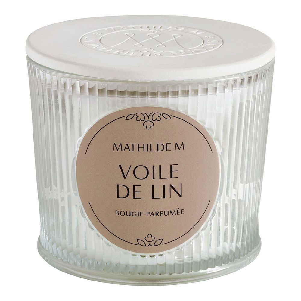 Bougies - Bougie parfumée Les Intemporelles 400 g - Voile de Lin - MATHILDE M.