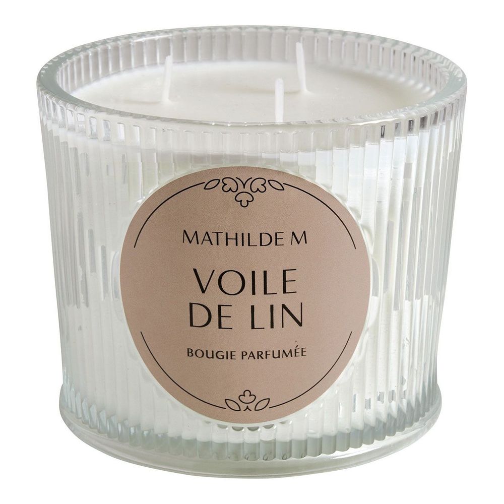 Bougies - Bougie parfumée Les Intemporelles 400 g - Voile de Lin - MATHILDE M.