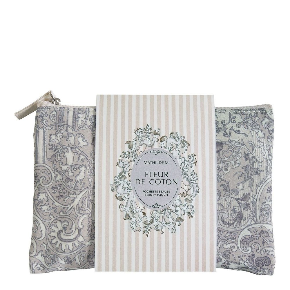 Cosmétiques - Pochette Beauté baume mains savon et décor parfumé - Fleur de Coton - MATHILDE M.